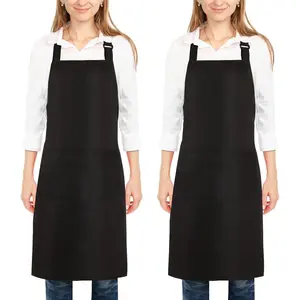 2 Pack Kitchen Cooking Aprons, Adjustable Bib Soft Chef Apron with 2 Pockets for Men Women