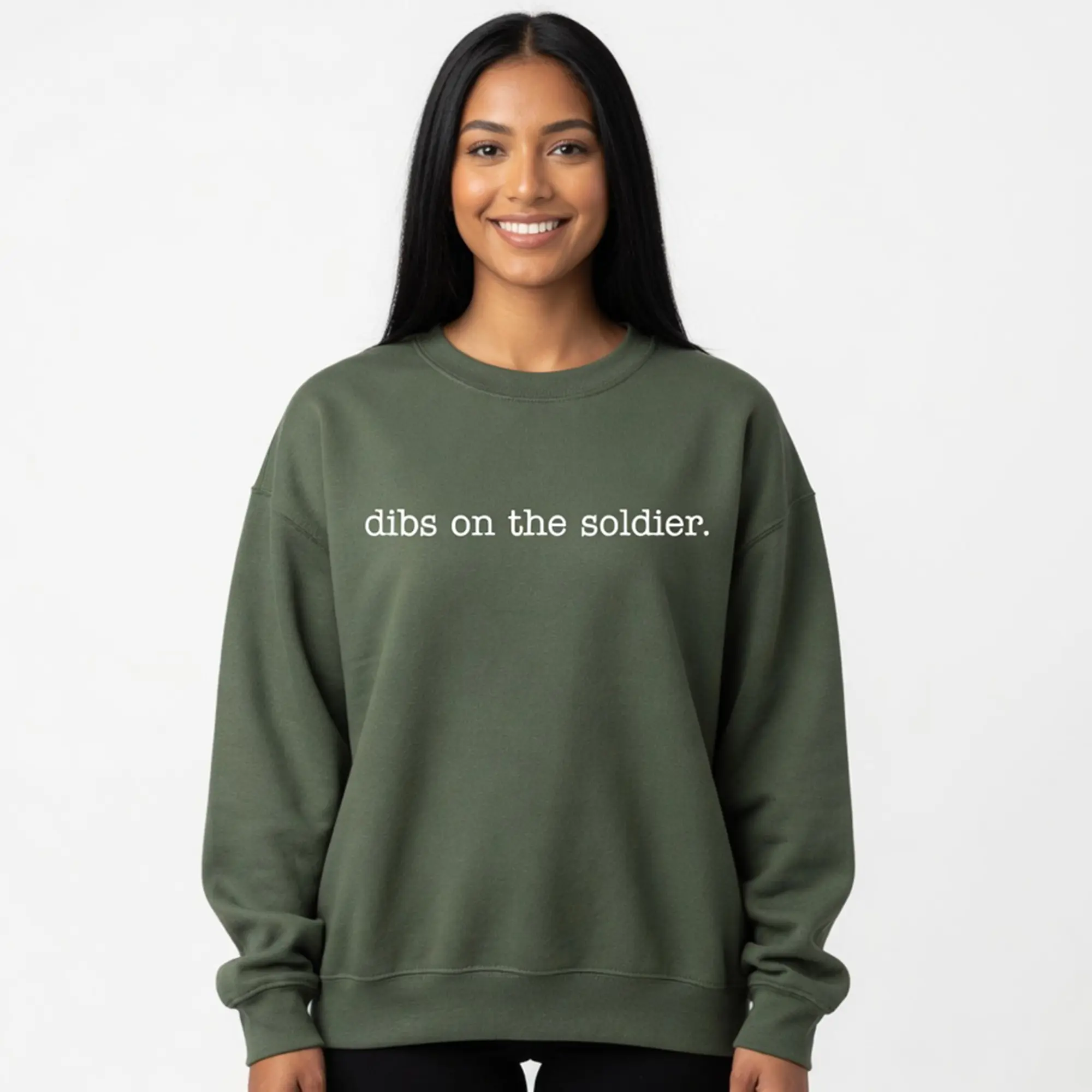 Dibs On The Soldier Sweatshirt Military Wife Crewneck Deployment Gift For Women