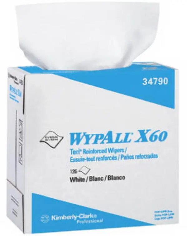 212 MAIN Wypall 34790 White Reinforced Hydro Knit Wiper - 10 Pack (126 Count), Soft Cleaning Towel