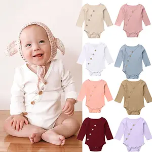 Ma&Baby Newborn Baby Boys Girls Knitted Sweater Rompers Sleepwear Long Sleeves Pajamas Fall Winter Bodysuit