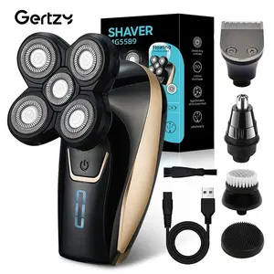 Unisex Body Hair Trimmer Set with Hypoallergenic Blades, USB Rechargeable Multifunctional Hair Shaver, Includes Nose Hair Trimmer and Exfoliating Brush, Perfect Gift for Father's Day or Birthdays