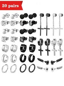 Stainless Steel Earrings Set, Stud Earring Jewelry, Fashion Jewelry for Party, Daily Clothing Decor, Trendy All-match & Exquisite Jewelry for Birthday Gift