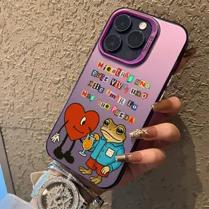 New B-Bad Bunnys Art Phone Case Suitable for iPhone 17 16e 16 15 14 13 12 11 Mini Pro Max Air X XR XSMAX 8 7 Plus Anti Fall Matte Back Cover