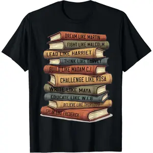 Black History Month Black Leaders African American Teachers T-Shirt Graphic tees