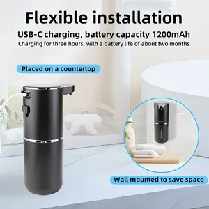380ml ultra large capacity intelligent sensing soap dispenser, suitable for household cleaning, dishwashing, and hand washing. It can be placed on a countertop or wall mounted, and is a contactless smart sensing soap dispenser that has been upgraded since
