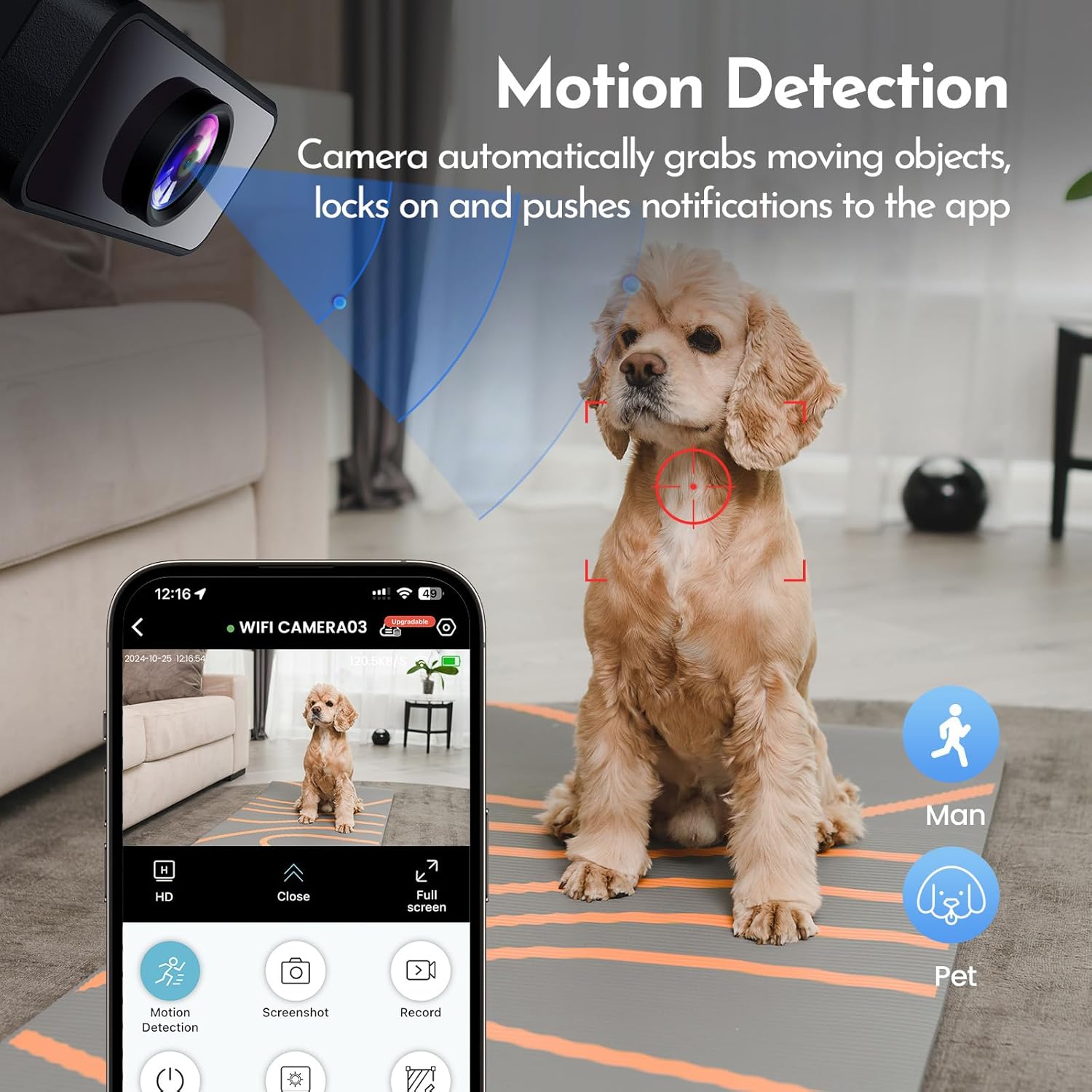 L28 Hidden Mini Security Camera WiFi Wireless Motion Detection Nanny Cam Home Baby Pet Monitor Cloud Storage SD Card Recording Indoor Surveillance Camera with Infrared Night Vision