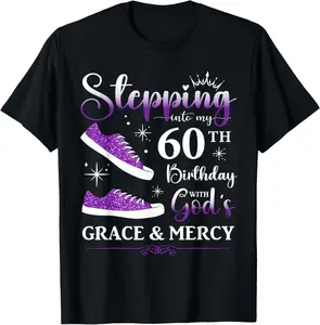 100%cotton 60th Birthday sixty 60 Years Old Bday Party Funny Womens BD T-Shirt graphic  t
