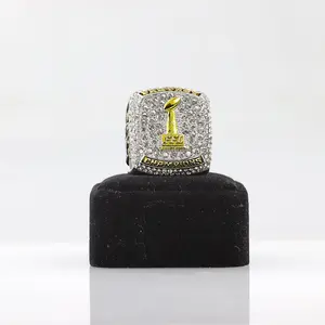 2025 MVP Fantasy Football Championship Ring Full Silver with Gold Trophy Player and MVP Side Details The Ultimate Collector Ring for True Football Fans