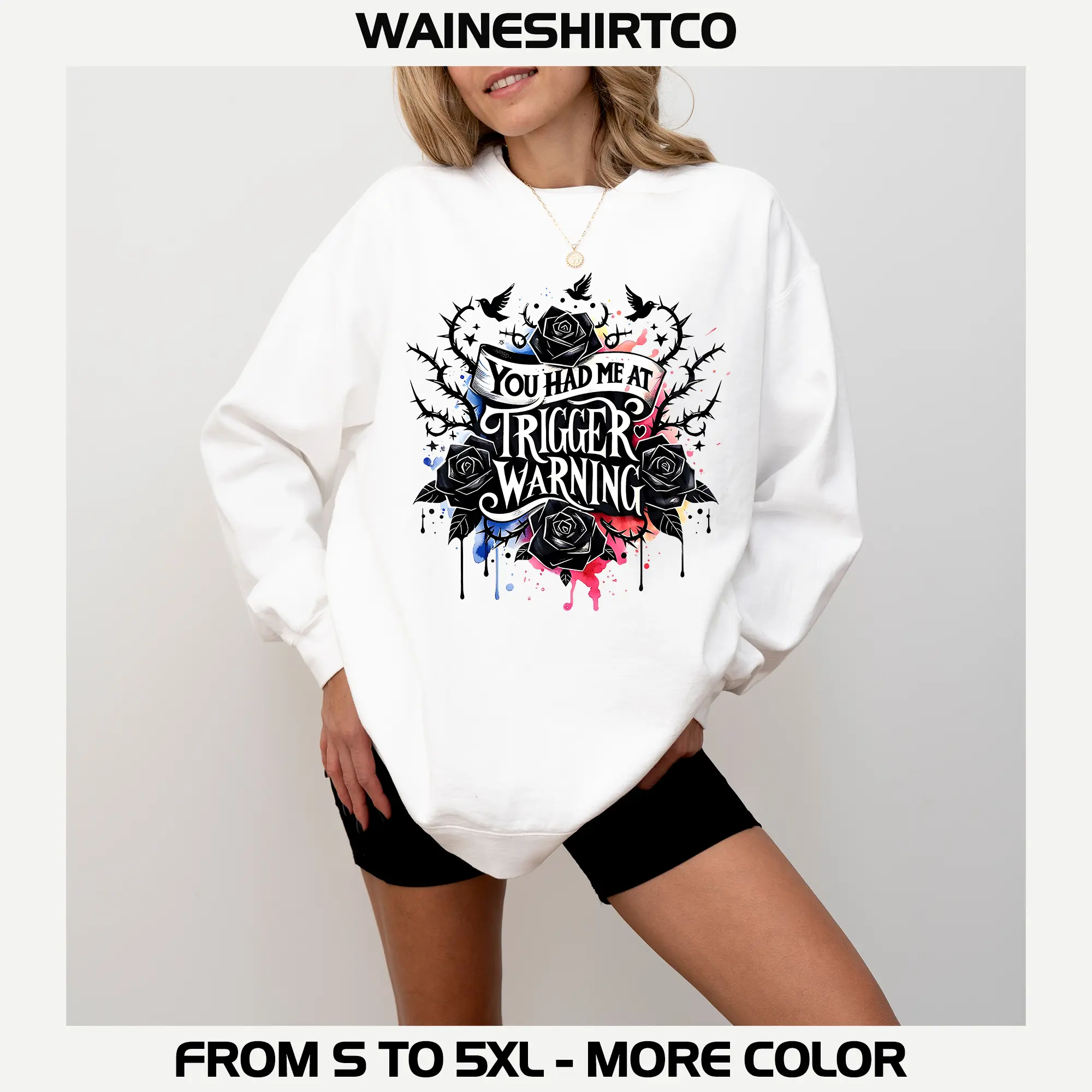 Trigger Warning Sweatshirt, Reading Hoodie, Book Lover Shirt, Gift For Teacher, Booktrovert, Reader Gift, Bookish, Dark Romance, Books Everyday