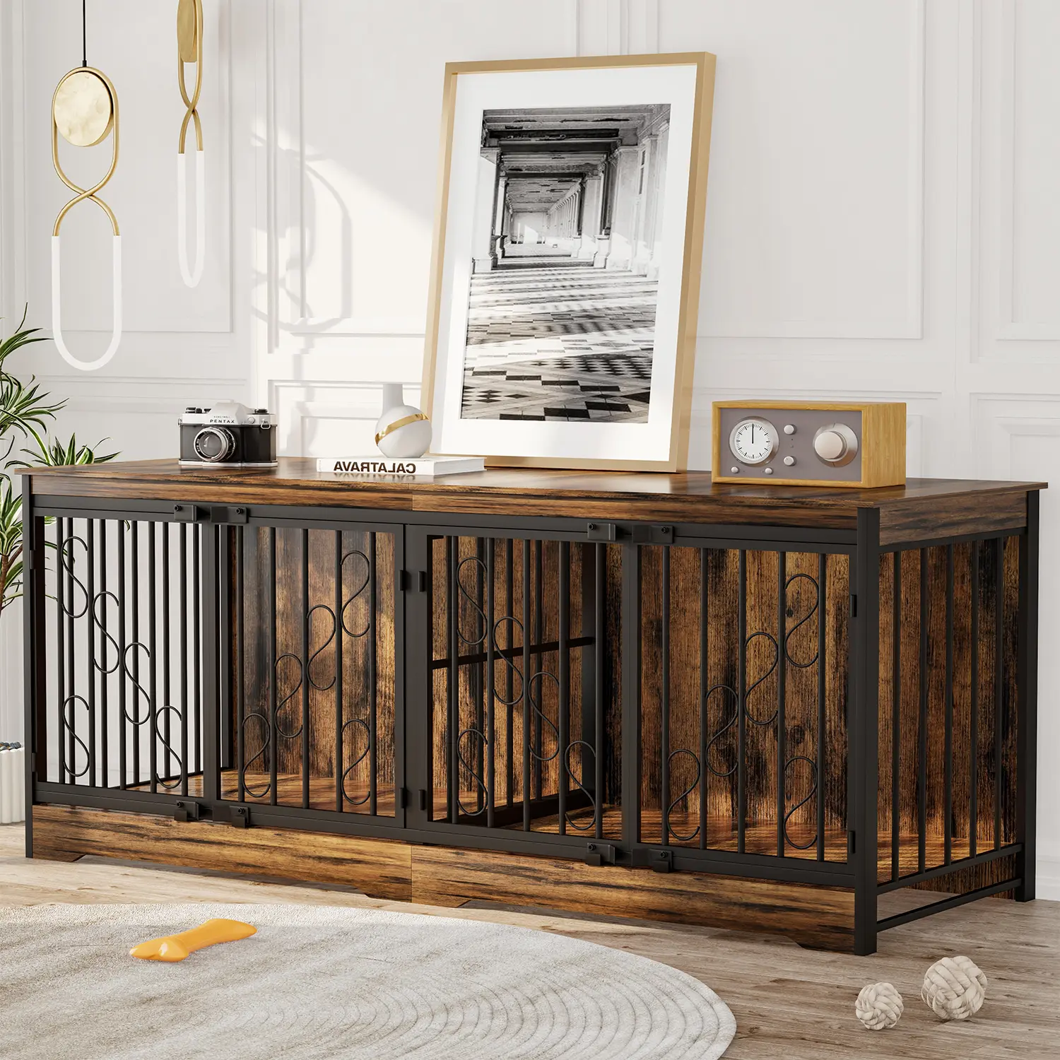 Brown-71"L x 28.34"W x 31.69"H