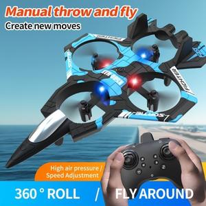 RC Stunt Fighter Jet Toy for Kids with 360° Flips & LED Lights Easy to Fly Kids Drone Durable Construction Indoor Outdoor Use Children's Christmas gifts
