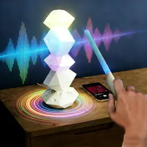 Magic Crystal Speaker Lamp, Rotatable Light with Colorful Night Lights, Bluetooth-compatible Speaker Function, Magic Wand Control and Touch Control, Multiple Control Modes, Bedside Nightlight, Home Decor Light, Festival Gift