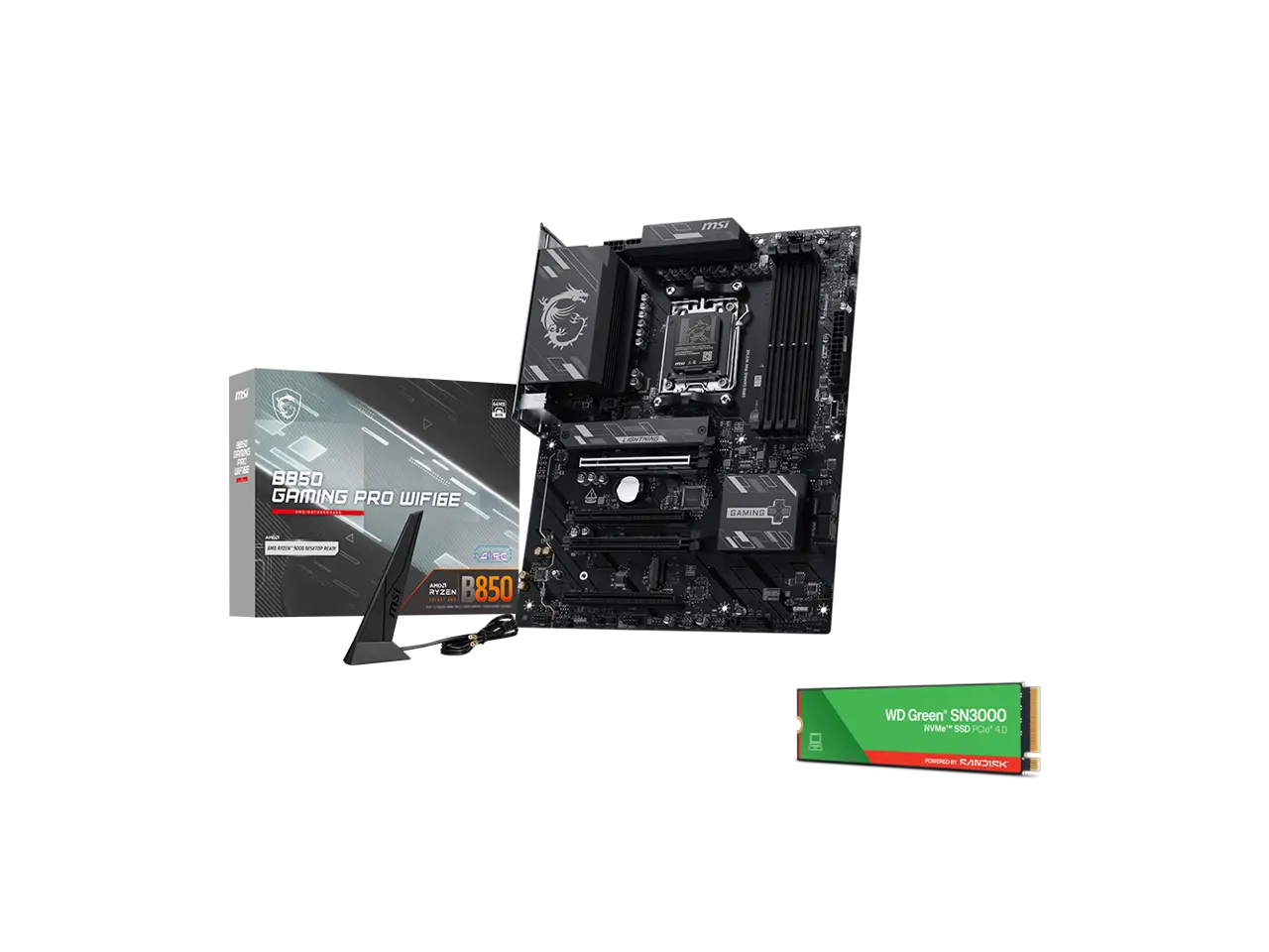 MSI B850 Gaming Pro WiFi6E Bundle - Motherboard & 1TB NVMe SSD
