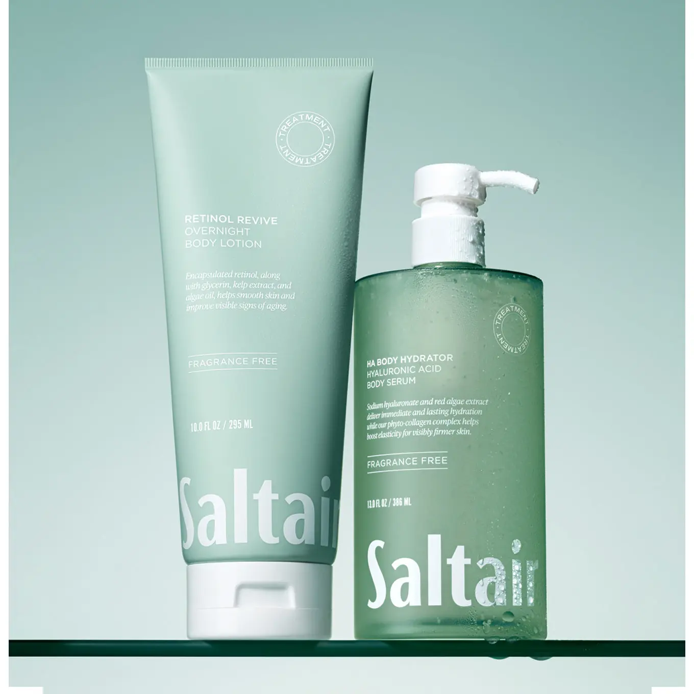 Saltair Revive + Hydrate Bundle - HA Body Hydrator with Hyaluronic Acid & Overnight Retinol