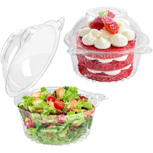 50 Pack Individual Plastic Cupcake Containers, Deep Dome Muffin Holders for Cupcake Storage and Transport