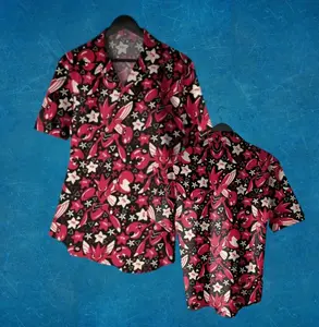 Tropical Bug Creature Hawaiian Button Up Shirt, Funny Anime Inspired Aloha Manga Short Sleeve Vacation Shirt Gift#hawaiianshirt #animeinspired #tropicalshirt