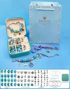 Beaded Jewelry Craft Kit with Soothing Color Scheme, Creative Bracelet & Necklace Making Set, Perfect Gift for Girls, Fun Handmade Activity