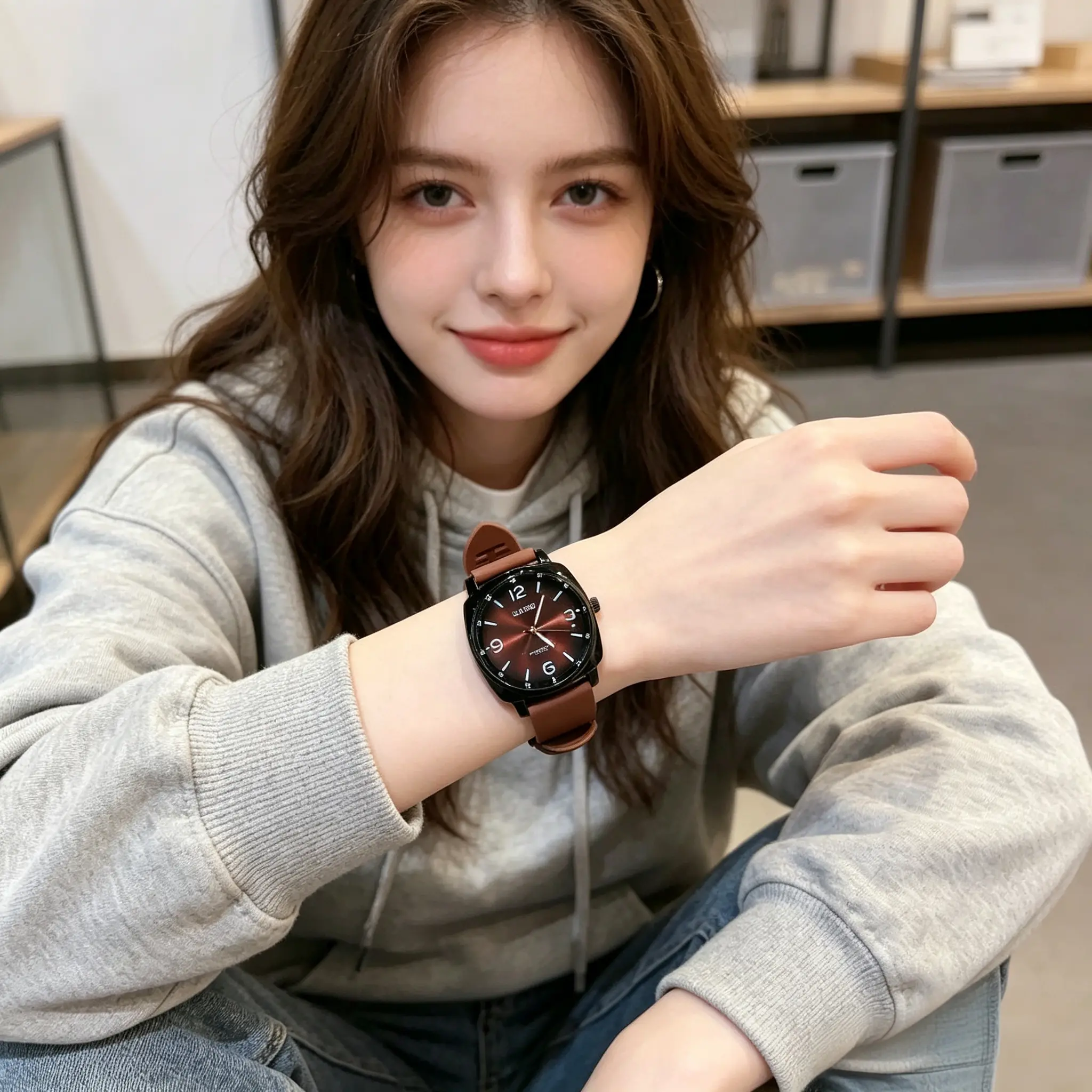 Unisex Casual Silicone Strap Wristwatch - Stylish Minimalist Open Dial, Waterproof for Daily Splashes, Fashion Accessory