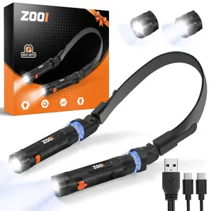 【Father's Day Gift】 Magnetic 3-in-1 LED Neck Light - Hands-Free Rechargeable Work Light for Mechanics & DIYers | Perfect Gift for Dad, Husband