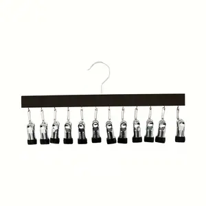 Wooden hat rack and closet organization system - Freestanding multi-hook hanger for underwear, ties, socks - Space-saving storage solution for closets and bedrooms, functional design, stylish appearance, durable material finger