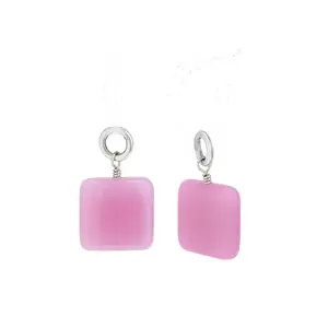 Bubblegum Chiclet Earring Charm Pair
