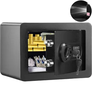 【fathersdaygift】VEVOR Safe, 0.5 Cubic Feet Home Safe, Steel Security Safe with Digital Keypad and 2 Keys, Wall-Mounted Cabinet Safe Protect Cash, Gold, Jewelry, Documents for Home, Hotel, 13.8 x 9.8 x 9.8 inches