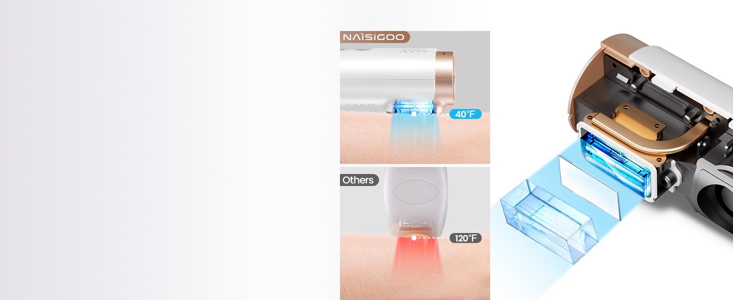 Laser Hair Removal Ice Cooling, Painless IPL Laser Hair Removal Device At-Home Permanent ipl device Portable IPL Smooth Comfort IPL Hair hair remival