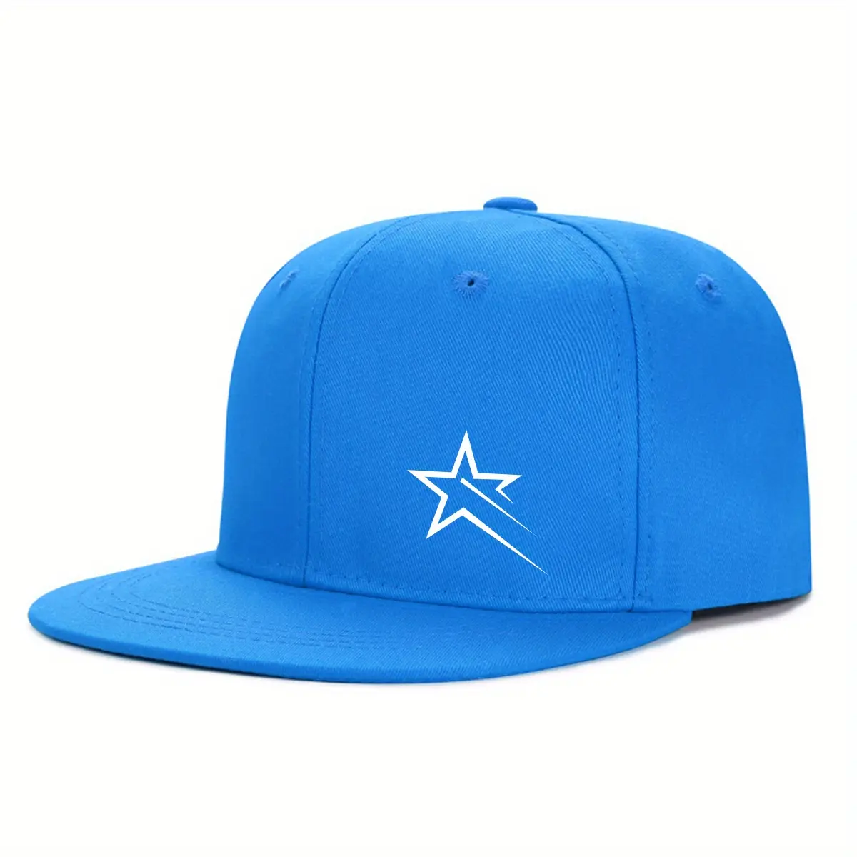 Unisex Snapback Hats,Adjustable Hip Hop Flat Brim Baseball Cap Unisex Snapback Hat Classic Hip Hop Style Solid Flat Brim  main image 2