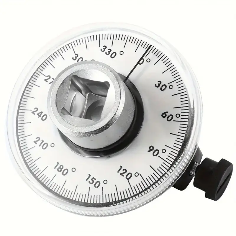 1/2" Drive Torque Angle Gauge - Torque Wrench Compatible Tool, Measures Bolt Rotation Angle During Tightening, for Engine & Suspension Auto Repair, Garage Vehicle Maintenance