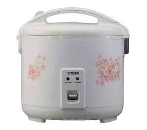 Tiger 3 Cup White Rice Cooker, Floral White