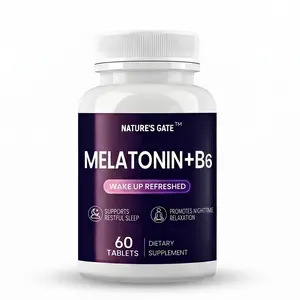 Natures' Gate Melatonin + B6 – Supports Healthy Sleep-Wake Cycles, Relaxation & Nervous System Function* | 60 Tablets | 60-Day Supply outdoorfun