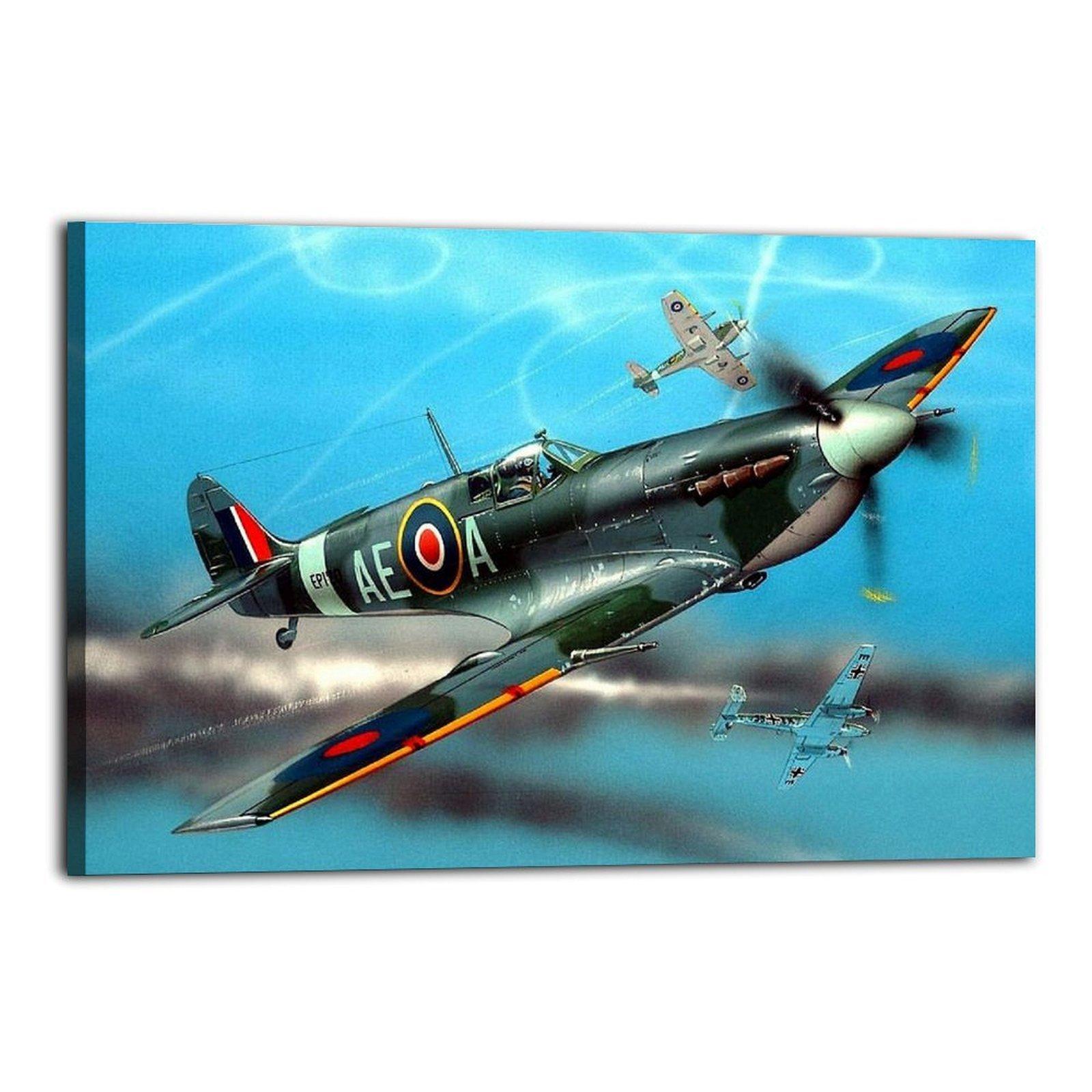 Military Fighter Poster Supermarine Spitfire Poster Decorative Painting Canvas Wall Art Picture Print Modern Family Bedroom Decor