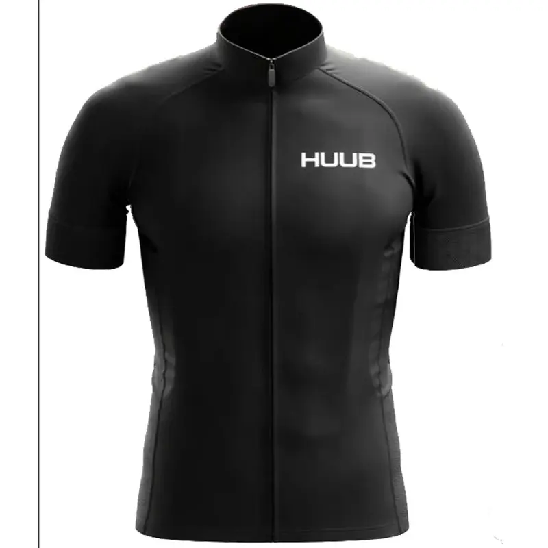 Men Cycling Jersey HUUB Classic Black Racing Tops Short Sleeve Cyclist Clothes Shirt Maillot Summer Bicycle Bike Wear