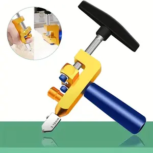 Manual Glass Ceramic Cutter Set, Includes Precision Diamond Blades & Ergonomic Handle, Ideal for DIY Tile Installation