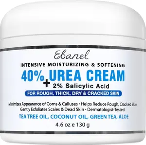 Urea Cream 40% plus Salicylic Acid 2%, Foot Cream for Dry Cracked Heels Feet Knees Elbows Hands, Foot Dead Skin Cuticle Callus Remover Toenail Softener, Keratolytic Skin Barrier Repair