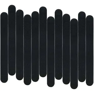 12 Pack Professional Emery Boards - 100/180 Grit Nail File Pack for Acrylic and Natural Nails, Black