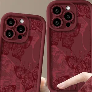 Butterfly Pattern Phone Case, 1 Count Anti-drop Decorative Phone Protector Cover, Phone Accessories Compatible with iPhone 11 12 13 14 15 Pro Max