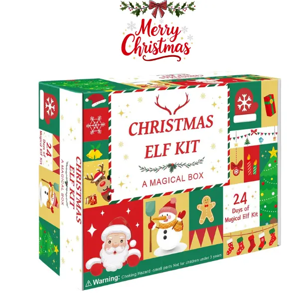 Halloween fall Gifts Christmas Gift 24-Day Elf Kit – Countdown Adventure Box with Daily Scenes, Props & Accessories for Valentine Holiday Tradition Starter Kit