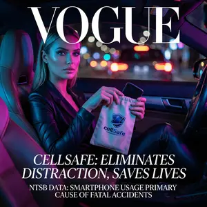 cellSafe Driving Safety Companion - Best Phone Holder - Eliminates Distraction, Saves Lives, Perfect Gift for Smartphone Users, NTSB Data Proven