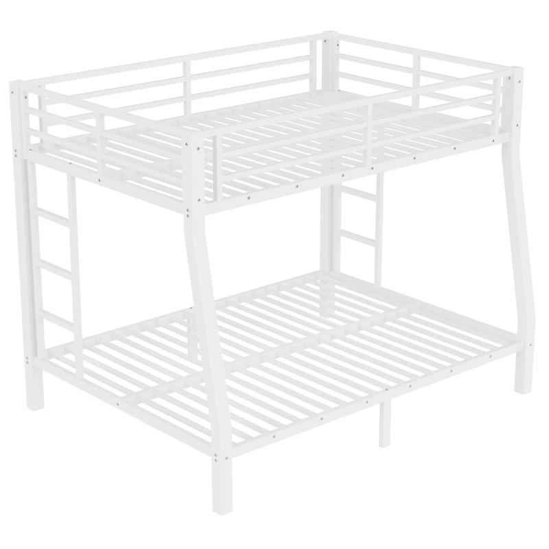 [Bellemave]Metal Full XL over Queen Bunk Bed for Teens and Adults,Space-Saving/Noise Reduced/No Box Spring Needed