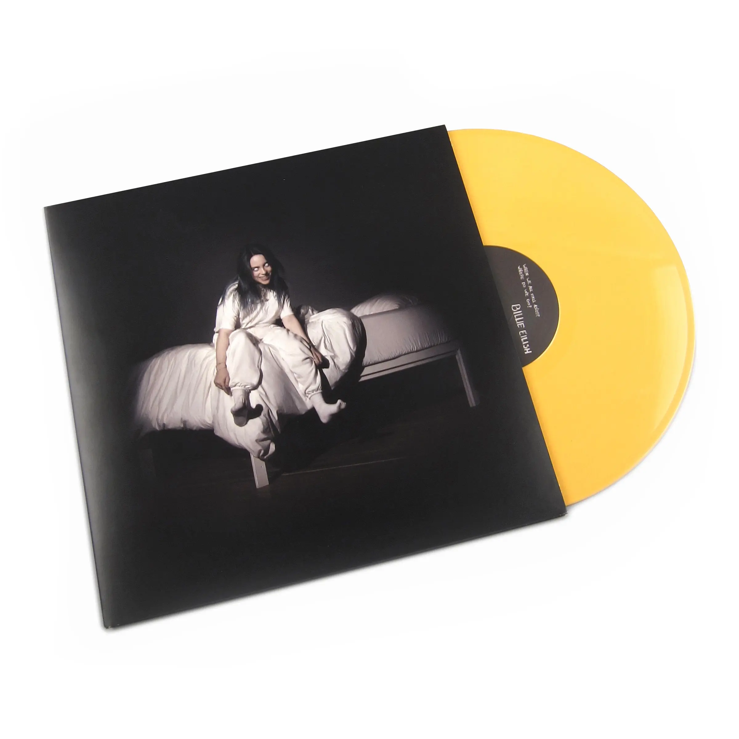 Billie Eilish: When We All Fall Asleep, Where Do We Go? Music Vinyl LP - Translucent Yellow Records Vinyl Album, Housed in Gatefold Jacket with Printed Inner Sleeve for Display