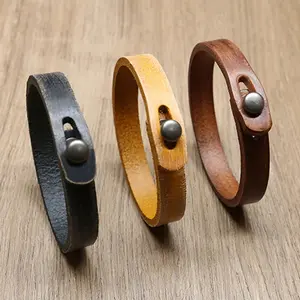 EJ Retro Monk Head Leather Bracelet