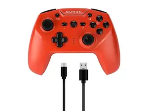 surge switchpad pro wireless controller for nintendo switch - red - nintendo switch