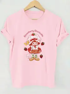 Women's Spring Summer Casual Round Neck Short Sleeve Fashion Printed Fitted T-Shirt, Breathable Easy Care Stretch Polyester, Perfect for Daily Wear Womenswear