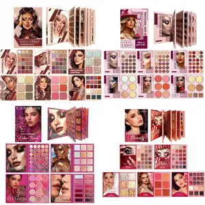Eye shadow feast: 4 super full-color professional eye shadow book collections, 4 trendy eye shadow books are waiting for you to choose, open your exclusive eye makeup magic, and be the most dazzling fashion at Christmas