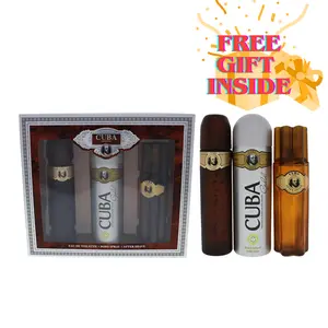 Cuba Gold by Cuba for Men - 3 Pc Gift Set 3.3oz EDT Spray, 6.7oz Deodorant Body Spray, 3.3oz After Sh Cuba Gold by Cuba for Men - 3 Pc Gift Set 3.3oz EDT Spray, 6.7oz Deodorant Body Spray, 3.3oz After Sh