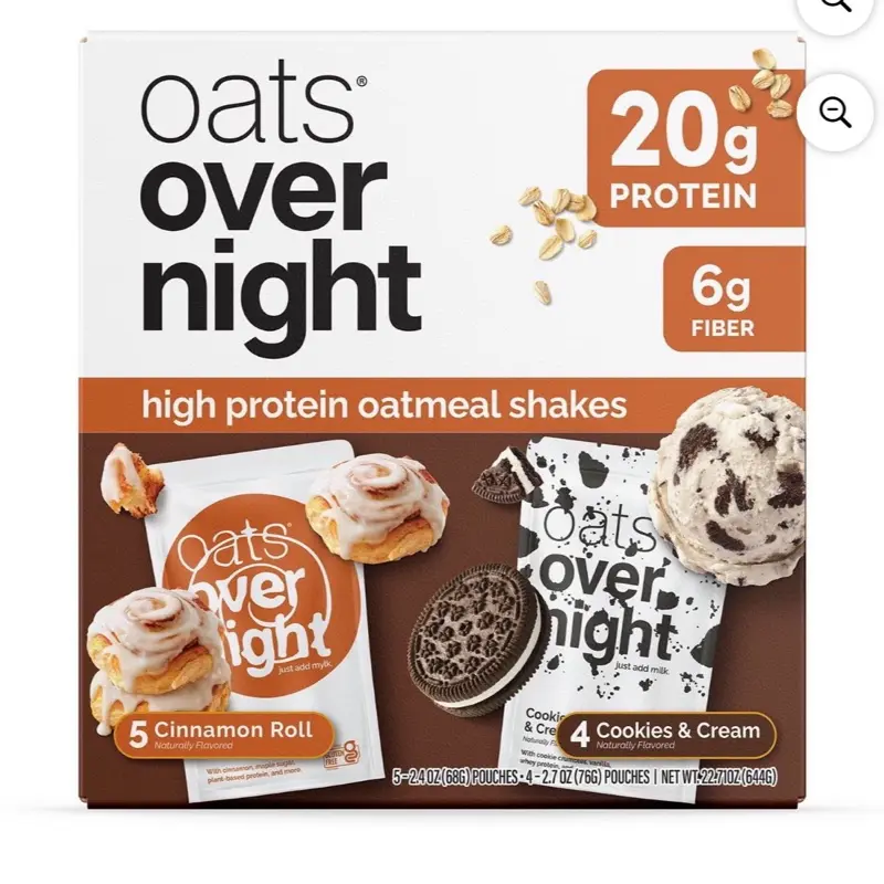 High Protein Oatmeal Shakes - Variety Pack, 9 Count