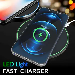 15w Fast Charging Station for Android & iOS Systems, Electronic Wireless Charger for iPhone 15-11 Pro XS Max Mini X XR, Samsung Inductive Quick Charge Pad