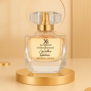 SHINESONN Golden Diamond Women's Perfume 30mL Long Lasting Floral Woody Fragrance with Orange Blossom & Jasmine Top Notes Ideal Gift for Valentine's Christmas