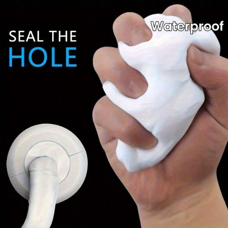 1pc Air Conditioner Vent Blocker Putty White Rubber Waterproof Sealing Glue for Holes & Drain Pipes Odor Proof